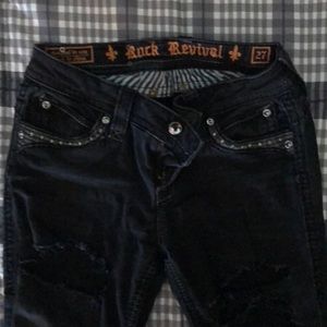 Rock Revival Faded Black Jeans